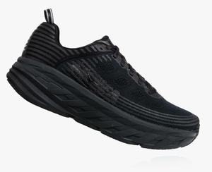 Hoka Bondi 6 Men's Road Running Shoes Black | QUXA-18370