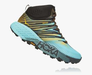 Hoka Speedgoat Mid GORE-TEX 2 Women's Trail Running Shoes Light Green/Gold | FVBG-02731