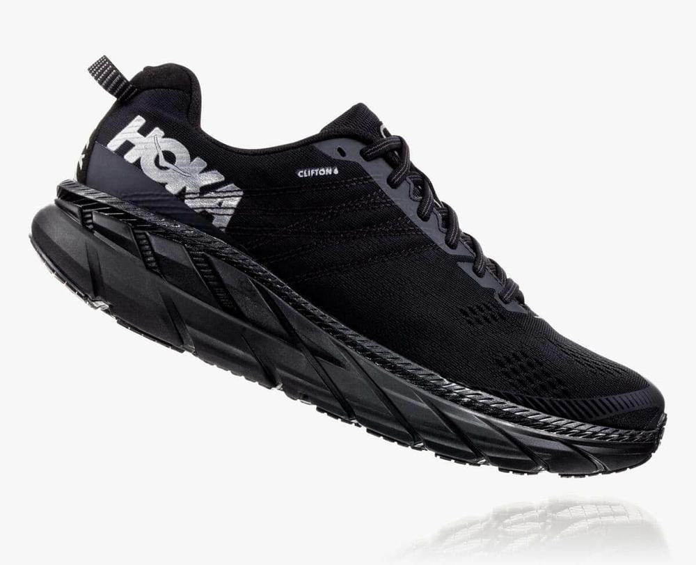 Hoka Clifton 6 Women's Road Running Shoes Black | YOSV-63859