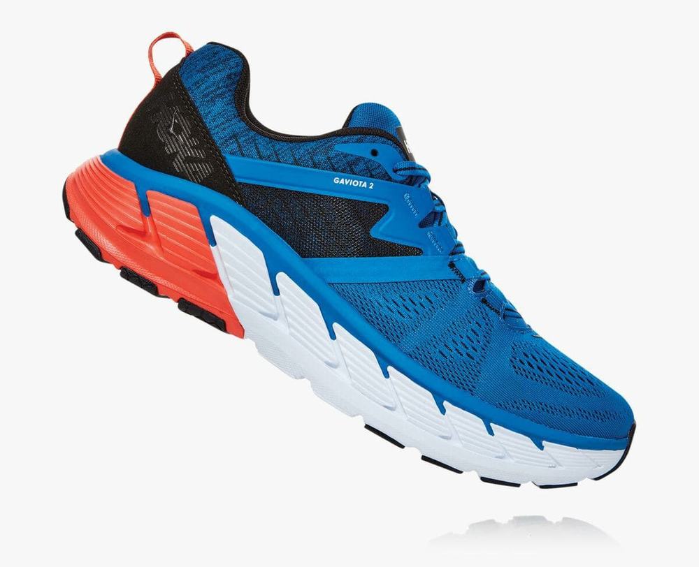 Hoka Gaviota 2 Men's Walking Shoes Blue/Black | XHCU-32514
